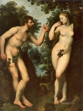 Desnudo Painting - Adán y Eva Peter Paul Rubens desnudos